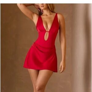 Oh Polly Bold Red Mini Dress